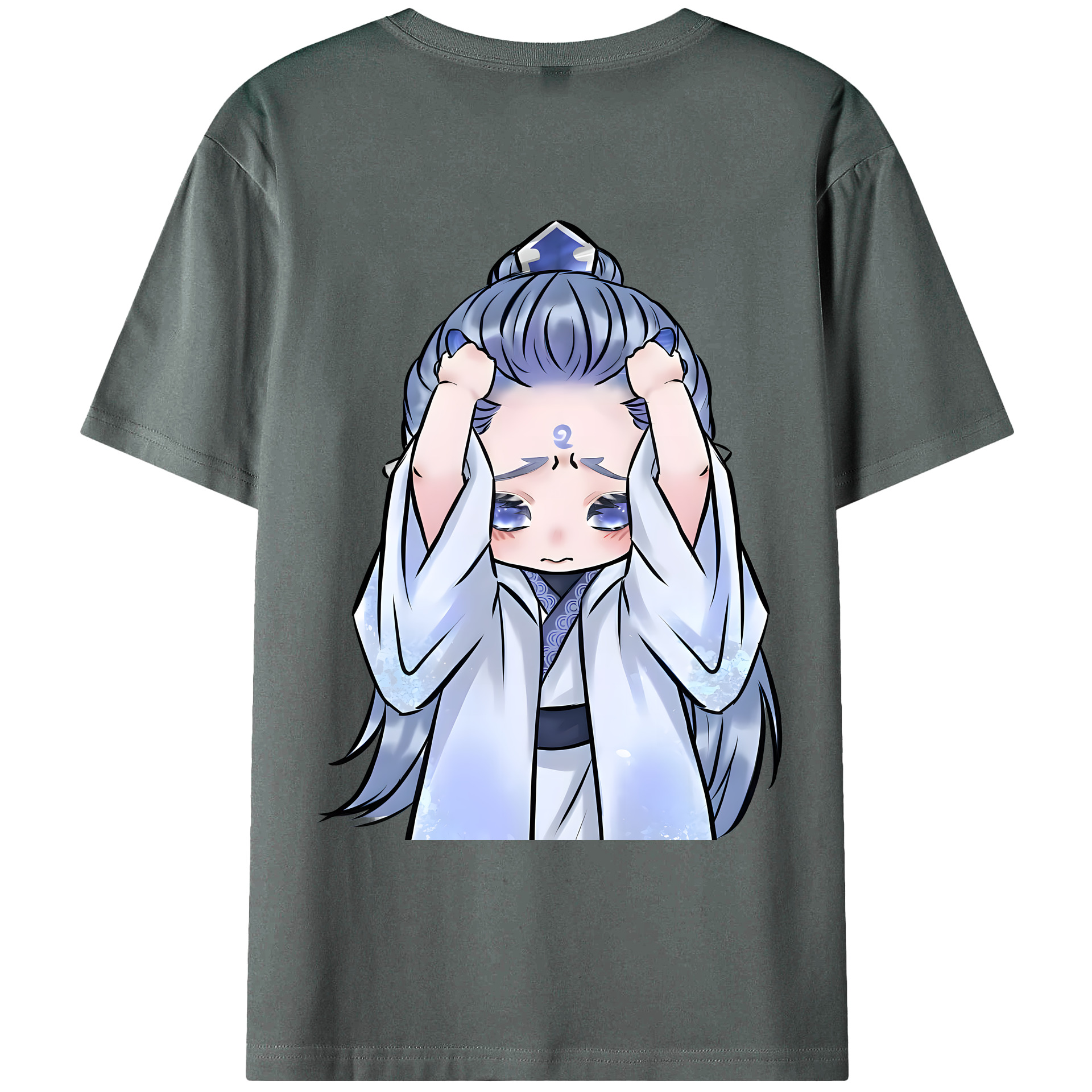 （画像用） Ne Zha 2 ナタ 魔童の大暴れ 綿100％ メンズ半袖Tシャツ（バックプリント） 通気性